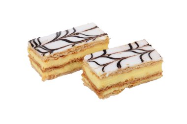 Two mille-feuille pastries clipart