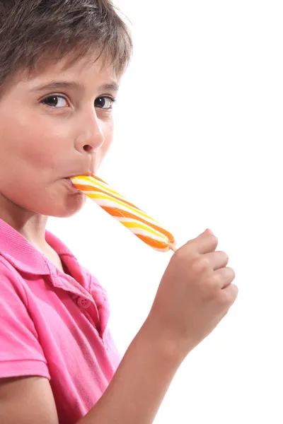 Enjoying my lollipop — Stock Photo, Image