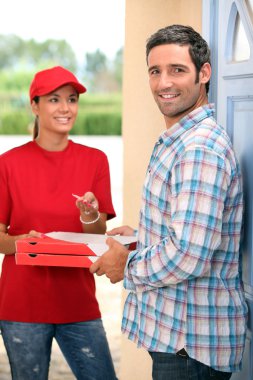 Pizza delivery clipart