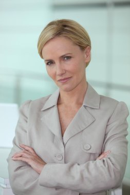 Portrait of a businesswoman clipart