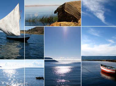 Lakes and boats clipart
