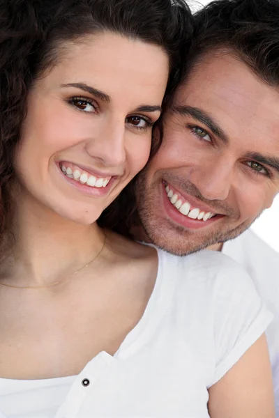 Couple with faces touching — Stock Photo, Image