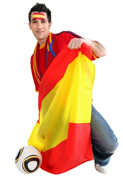 Spaanse voetbal supporter — Stockfoto