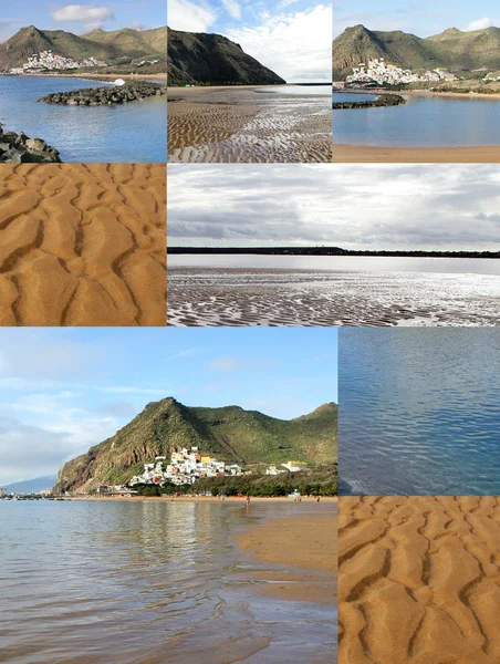 En collage af kystlandskaber - Stock-foto
