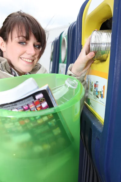 stock image Young woman doing the sorting