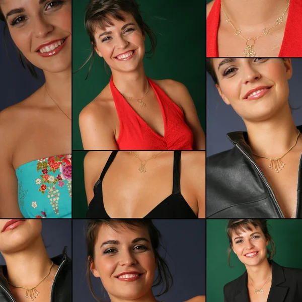 Collage de una mujer guapa —  Fotos de Stock