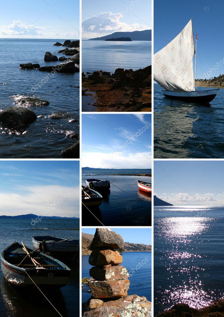 Boats sailing on the sea, collage — Stock Photo © photography33 #7659420