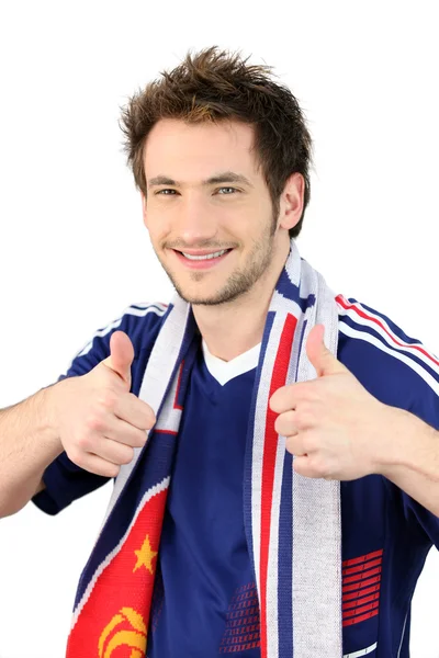 Francuski fan piłki nożnej — Zdjęcie stockowe