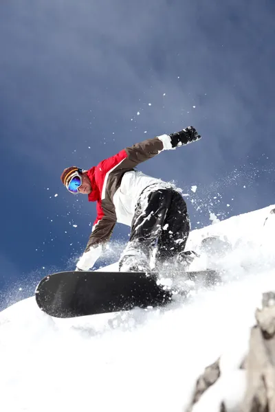 Erkek snowboard — Stok fotoğraf