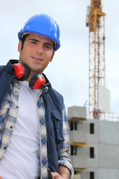 Construction worker on site — Stock Photo, Image