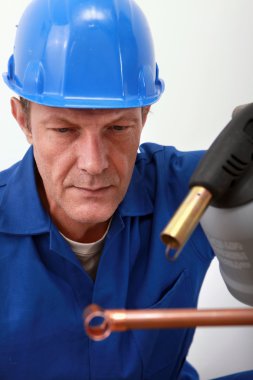 Close-up of blue-collar clipart