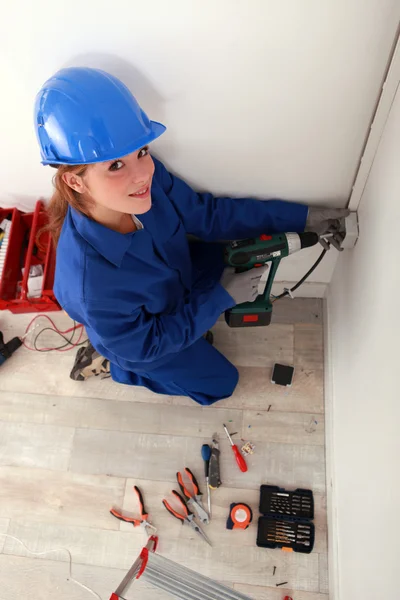 女性の電気技師 — ストック写真