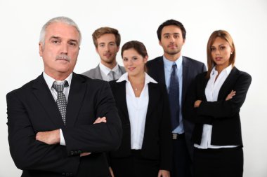 A team of business professionals clipart