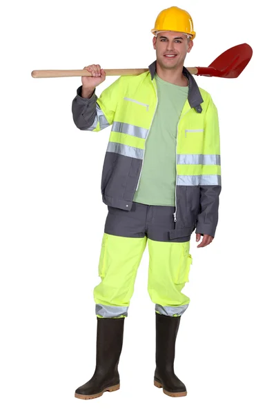Building worker in work outfit — Stock Photo, Image