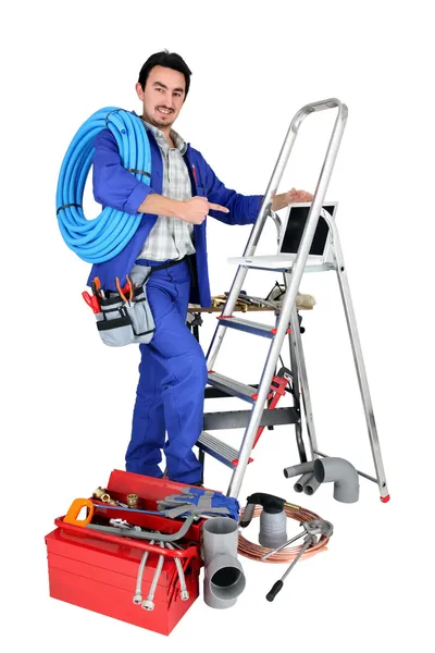 Portrait of a plumber — Stock Photo, Image
