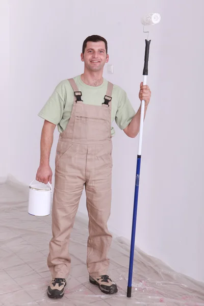 Man painting a wall — Stock Photo, Image