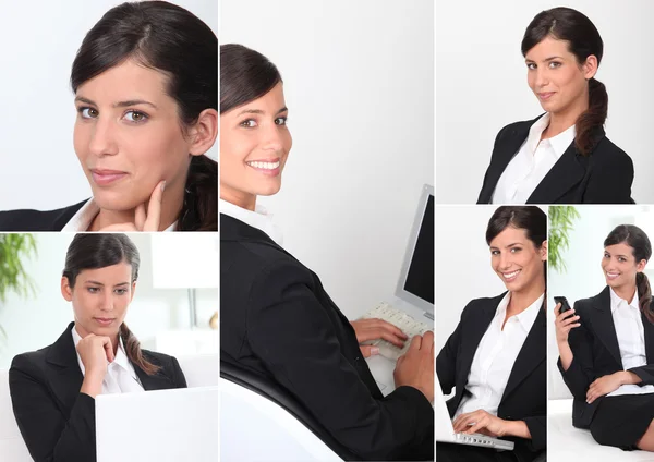 Young woman dressed in suit — Stock Photo, Image