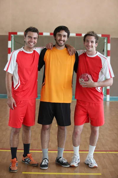 3 ハンドボール選手 — ストック写真