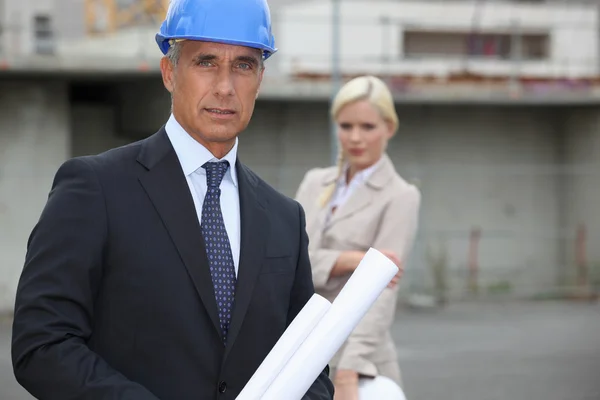 Construction manager on site — Stock Photo, Image