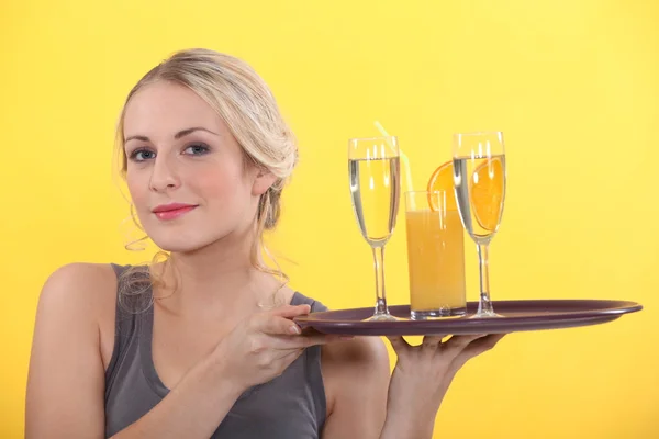 Portrait of a waitress — Stock Photo, Image