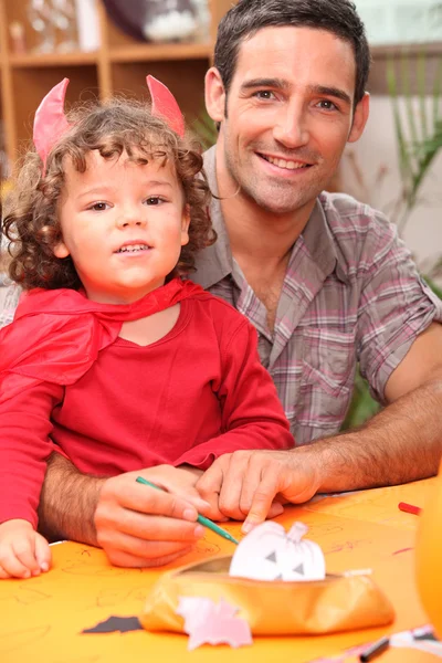 Father spending time with his little girl — Stock Photo, Image