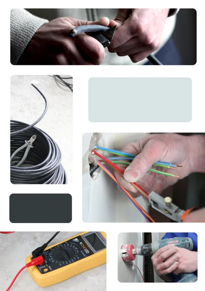 電気技師のモザイク — ストック写真