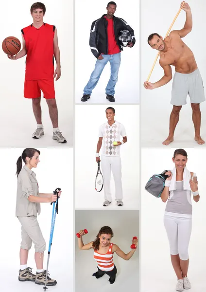 Collage de atletismo — Foto de Stock