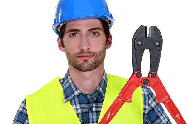 Portret pracownik budowy — Zdjęcie stockowe