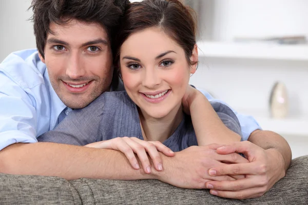 Couple of lovers at home Stock Image