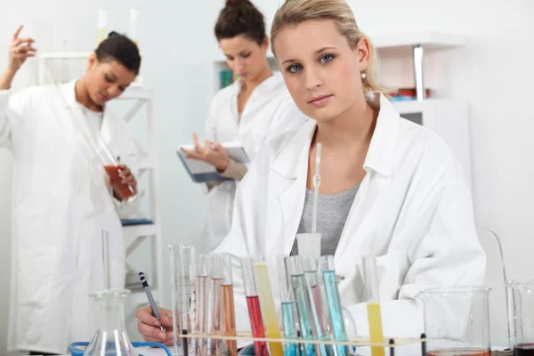 Женщины работают в лаборатории — стоковое фото