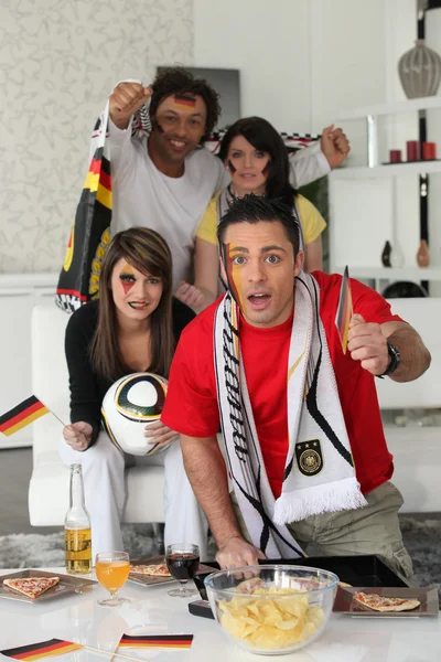 Apoiantes do time de futebol da Alemanha — Fotografia de Stock