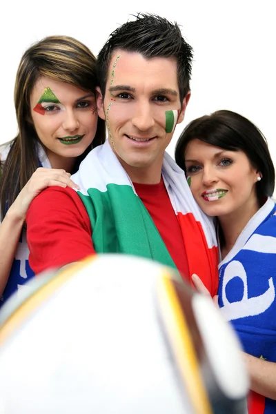 Aficionados al fútbol italiano —  Fotos de Stock