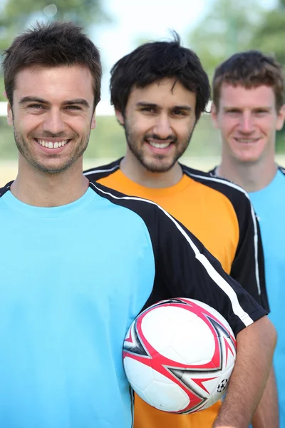 3 voetballers — Stockfoto