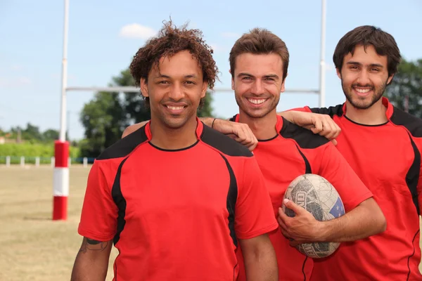 Companheiros no rugby — Fotografia de Stock