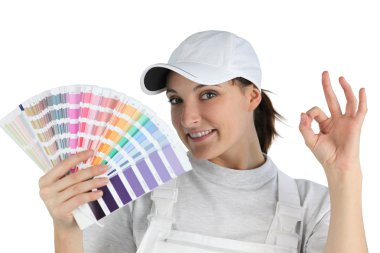 Decorator holding swatch clipart