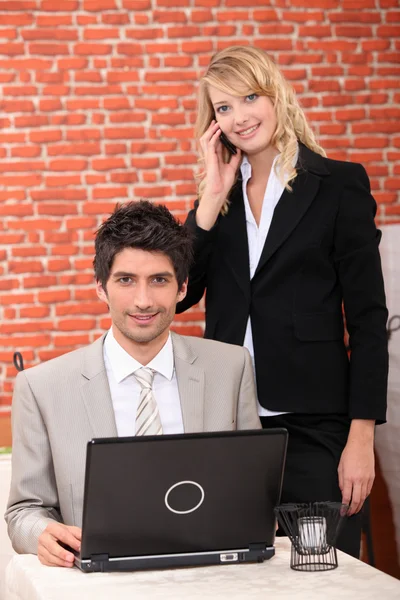 Businesspeople working at home — Stock Photo, Image