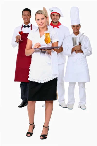 Working in a restaurant — Stock Photo, Image