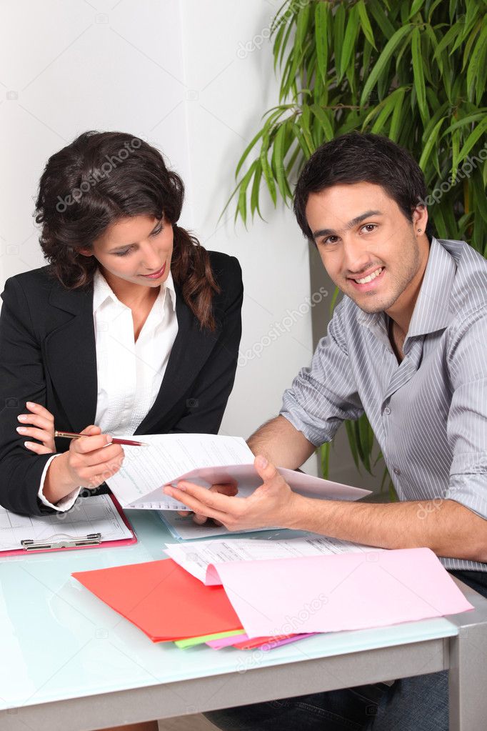 job applicant in professional interview