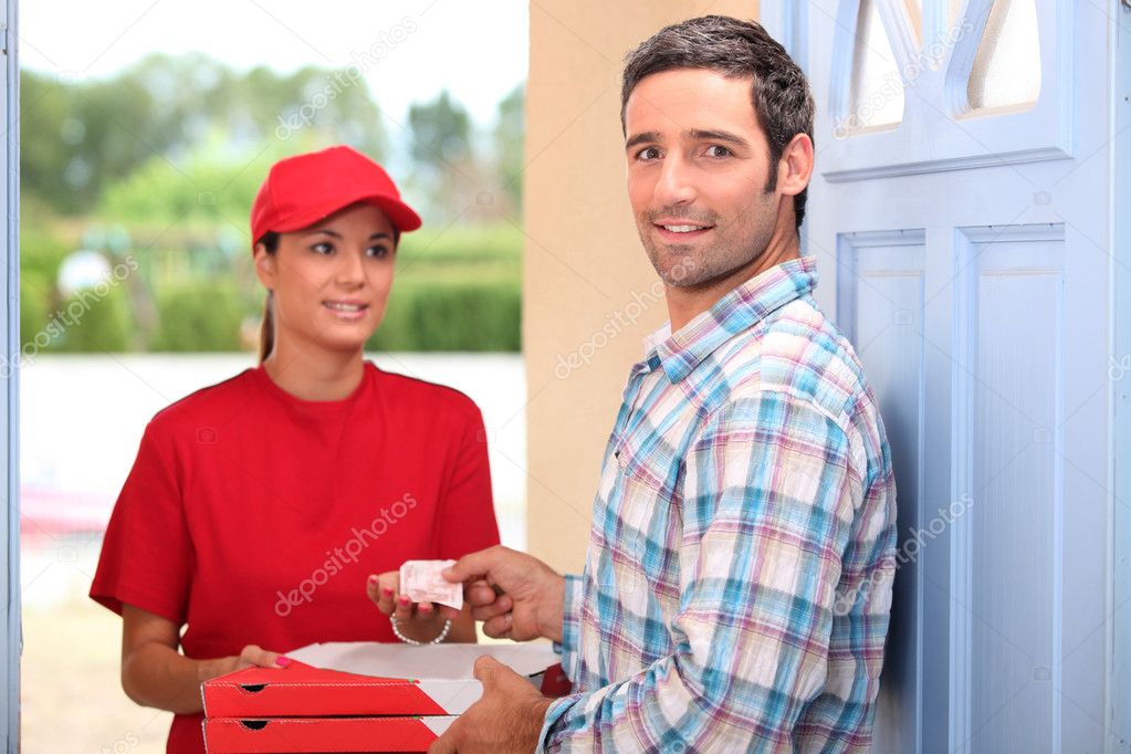 Pizza delivery service Stock Photo by ©photography33 7906003