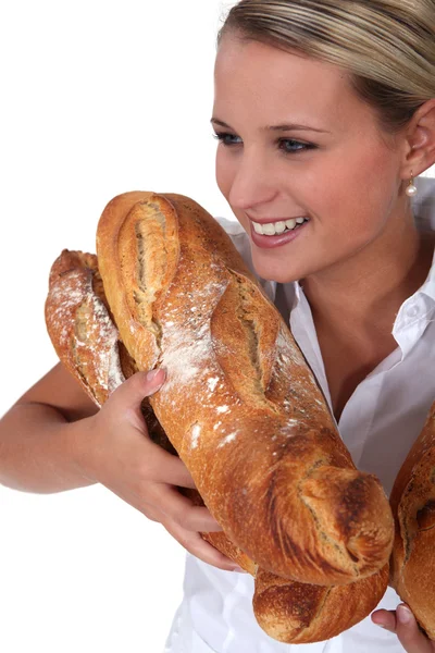 Portrait of cute bakery assistant — Stock Photo, Image