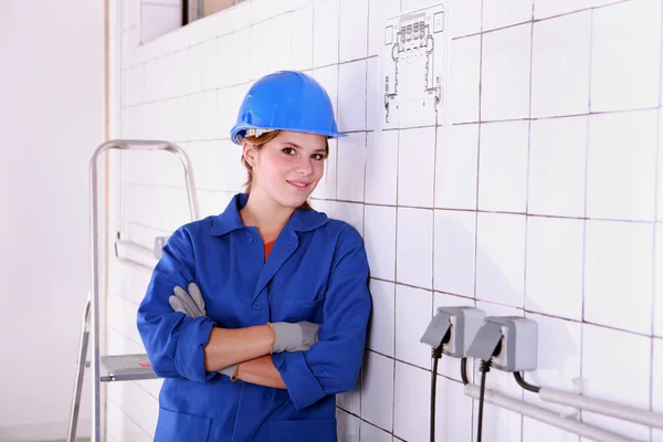 Portrait of a young worker — Stock Photo, Image