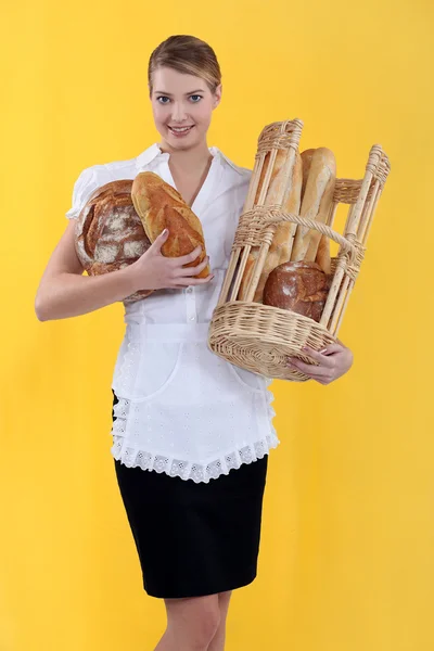 A female baker. — Stock Photo, Image