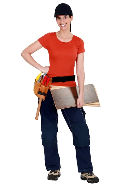Ženské carpenter. — Stock fotografie