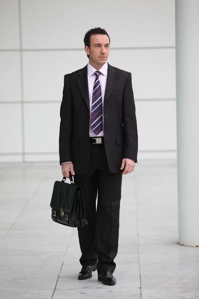 Businessman carrying a briefcase — Stock Photo, Image