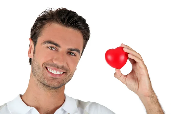 Man holding a little heart — Stock Photo, Image