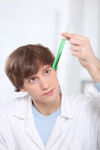 Male student in laboratory — Stock Photo, Image