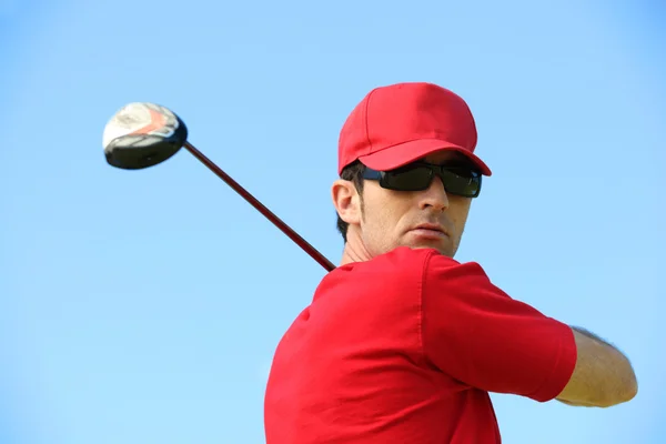 Golfista cabeza y hombros . — Foto de Stock