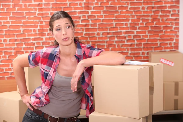 Portrait of a woman moving — Stock Photo, Image