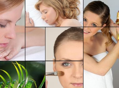 Women, beauty and relaxation clipart