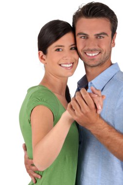 Couple dancing together clipart